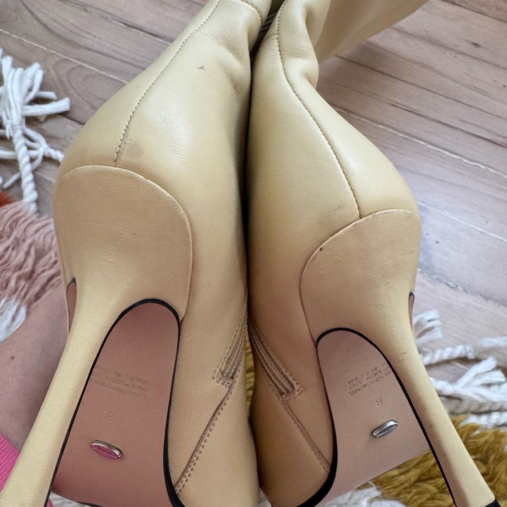 Tony Bianco Cream Havana Heeled Boots - Picture 7 of 10